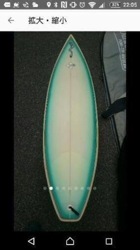 TSSC サーフボード エメラルドグリーン ケース付き！