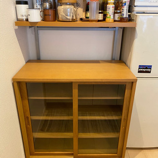 無印のキャビネット　食器棚 無印良品 キャビネット 食器棚 ウォールナット