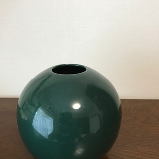 ¥0！！花瓶　深緑　和風　丸　美品