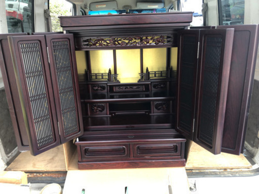 未使用品　唐木ミニ仏壇(紫檀)