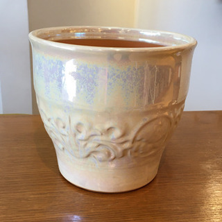 オパールのような鉢カバー　花瓶　鉢