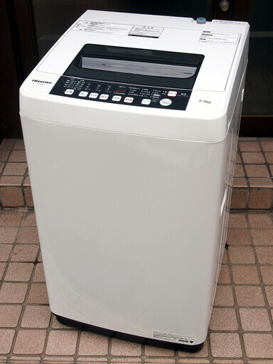 ⑩【6ヶ月保証付】18年製 美品 ハイセンス 5.5kg 全自動洗濯機 HW-E5502