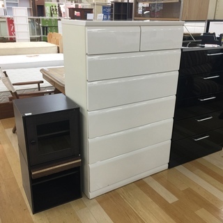 カ*ン様 ニトリ　6段チェスト ホワイトと木目調 ニトリ 6段チェスト【トレファク岸和田店】