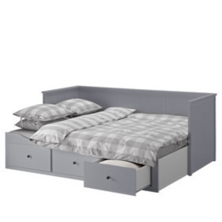 8月8日10時ごろ限定　IKEA イケア　HEMNES ヘムネス デイベッドフレーム（引き出し×3）, グレー, 80x200 cm