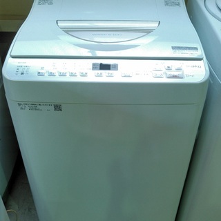 ◆安心の一年保証！タテ型洗濯乾燥機　5.5㎏　SHARP/シャープ　2018年製　ES-TX5B-N　 No.1320072802　ガーランド草加