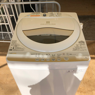 【リサイクルショップ八光　田上店　安心の3か月保証　旧鹿児島市内配達・設置無料】東芝 5.0kg 洗濯機　グランホワイトTOSHIBA AW-5G2-W