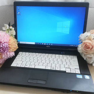 ノートパソコンC 富士通 LIFEBOOK A561/C CPU:core i5 メモリ:4GB HDD:250GB OS:Windows10Pro(64bit) 15.6型 無線LAN有(Wi-Fi子機アダプター付き) 光学ドライブ内蔵 ノートパソコンC 富士通 LIFEBOOK A561/C CPU:core i5 メモリ:4GB HDD