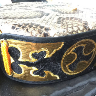 三線　本革二重張り