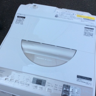【RKGSE-341】特価！シャープ/SHARP/5kgタテ型洗濯乾燥機/ES-T5CBK-N/中古品/2019年製/当社より近隣地域無料配達