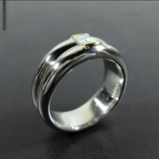 Pt900 ダイヤモンド プラチナ リング 11.5号 15.5g 0.31ct ユニセックス