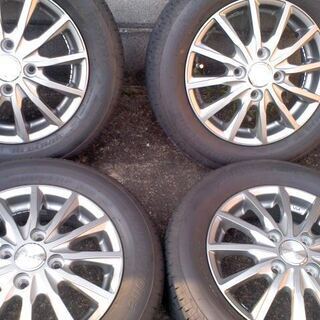 　美品！　綺麗！　使用期間１ヶ月　LEBENアルミ＋ブリジストンタイヤ　ばり山以上　今年のタイヤ