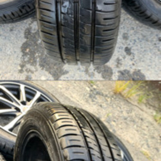 社外ホイール4本セット　15X5.5J ET45 4X100 バリ山　ダンロップ　エナセーブEC204　185/55R15　4本　2018年製　美品 管理番号8401