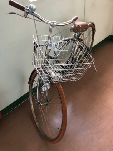 オレンジタイヤ　自転車　鍵付き