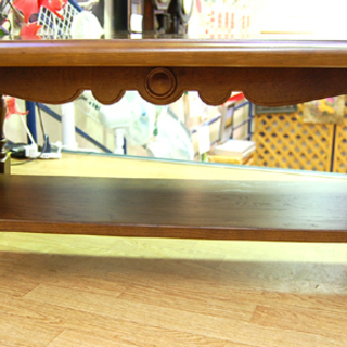 飛騨産業 センターテーブル 穂高 キツツキマーク 幅1220×奥行570×高さ450mm