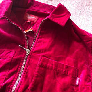 新品　シュプリーム/supreme Velvet Zip Up Shirt /Sサイズ