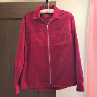 新品　シュプリーム/supreme Velvet Zip Up Shirt /Sサイズ