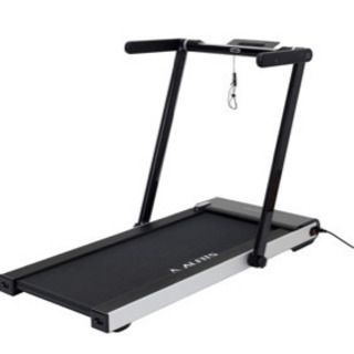 ALINCO(アルインコ) NEWスタイルジョグ 省スペース 薄型 ランニングマシン 時速1-12km 歩数・心拍計 組立不要 プログラム付き 負荷軽減クッション LED表示メーター タブレットトレー付き 【アルミシルバー】 AFR1519