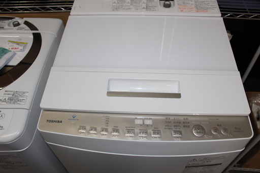 東芝 TOSHIBA 洗濯機 8kg 18年製 AW-BK8D7 ★送料・設置無料★店頭取引歓迎！