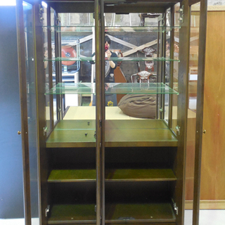 ♢飾り棚 大型カップボード 幅108×高さ194cm ナカジマ工芸 照明点灯Ok 
