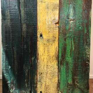 テーブル (古材DIY天板 IKEA脚付き)