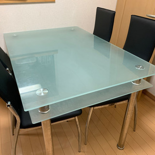 食卓ガラステーブル4人がけ