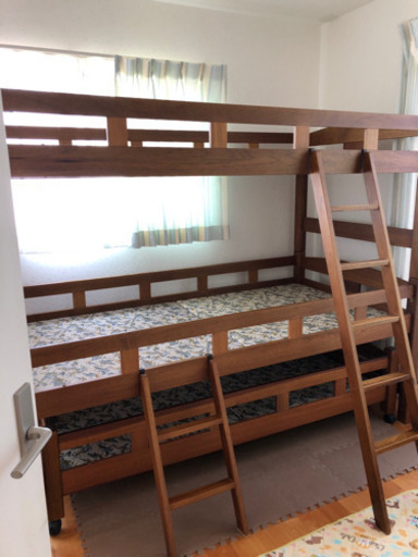 （購入者決定しました）日本製　木製三段ベッド