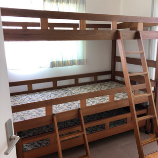 （購入者決定しました）日本製　木製三段ベッド