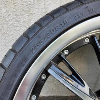 夏タイヤ１９インチ、バリ山　4本セット