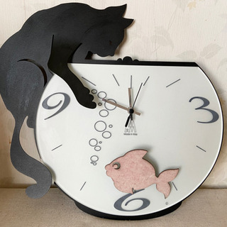 ◆ アルティ・エ・メスティエリ 猫の掛時計【受け渡しの方が決定し...