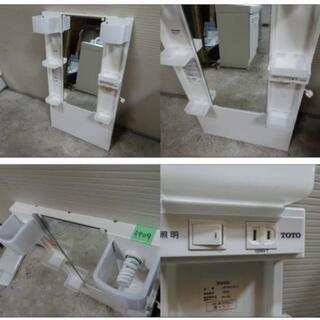 4909-0)TOTO 洗面化粧台＋ミラーキャビネット 600幅 シャワー水栓