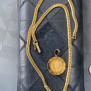 k18キヘイネックレス30gトップコイン