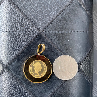 k18キヘイネックレス30gトップコイン