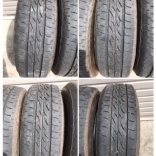 【格安】165/70R14 ブリヂストン　NEXTRYエコピア　トヨタ純正ホイールキャップ付タイヤ４本セット　デミオ　アクア　マーチ　など