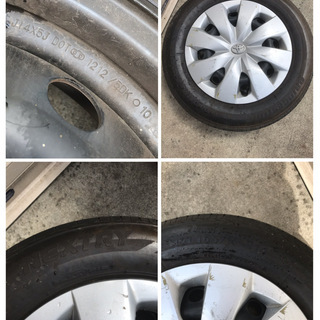 【格安】165/70R14 ブリヂストン　NEXTRYエコピア　トヨタ純正ホイールキャップ付タイヤ４本セット　デミオ　アクア　マーチ　など