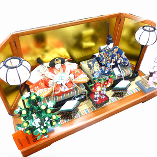 お雛様 雛飾り 親王平飾り 京 賀春雛 裂地西陣織 平安華甫 中古☆札幌市 清田区 平岡