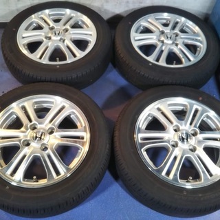 【ご成約済み】夏14インチ ホンダ純正 N-BOX純正 2018年155/65R14 日本製 グッドイヤー【~90％富山】Nボックス 純正 14インチ 中古 アルミ 4本