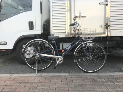 整備済み　ブリヂストン　ロココ　27インチ　大型カゴ　両立スタンド　ファッションサイクル　自転車