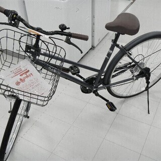 自転車 26インチ カゴ付き グレー Escort TOWN 6段変速 中古 サビ多め