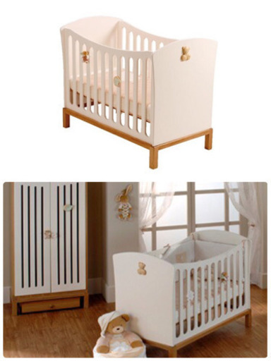 ベビー/ジュニアベッド(マットレス付)Kaloo高さ2段階可能