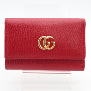 GUCCI/プチマーモント 6連キーケース Aランク》456118 赤 極美