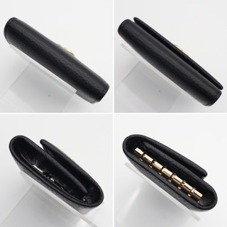 《GUCCI/プチマーモント 6連キーケース》 ABランク 456118 黒