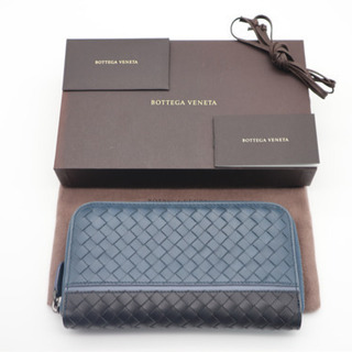 BOTTEGA VENETA/イントレチャートラウンドファスナー長財布》AB