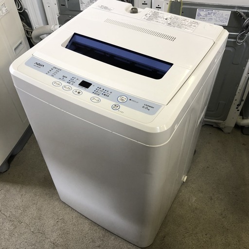 A0204　アクア  洗濯機　６kg 凹みあり特価　M