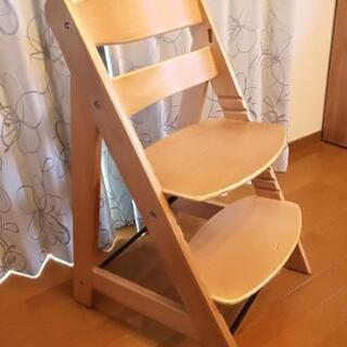 【値下げ】KATOJI 木製　子供幼児用　ハイチェア　椅子