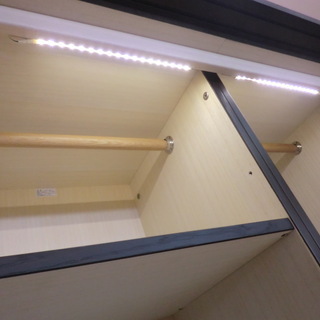 【中古美品】自社配送＆設置可能　府中家具　ワードロープ（Aタイプ）グラビス　オーク材　LEDライト付き