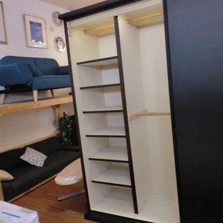 【中古美品】自社配送＆設置可能　府中家具　ワードロープ（Aタイプ）グラビス　オーク材　LEDライト付き