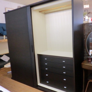 【中古美品】自社配送＆設置可能　府中家具　ワードロープ（Aタイプ）グラビス　オーク材　LEDライト付き