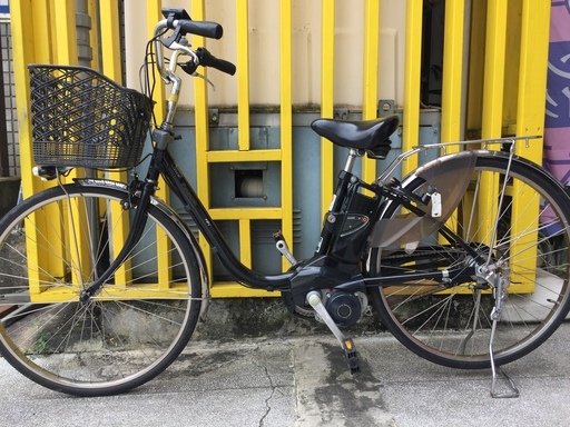 《レンタサイクル店使用　自転車整備士整備済み！》㉒中古車　電動アシスト　26インチ　Panasonic　ブラック　3段変速付