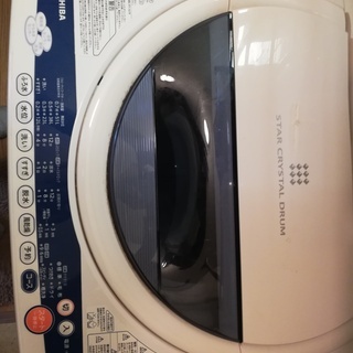 全自動洗濯機　東芝AW６０GK　白　洗濯機ラック付き