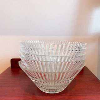 素麺　ガラス皿　ガラス器　カット　レトロ　レトロ皿